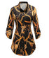 Black White Chain Print Tunic Shirt - ROUTINE FASHION